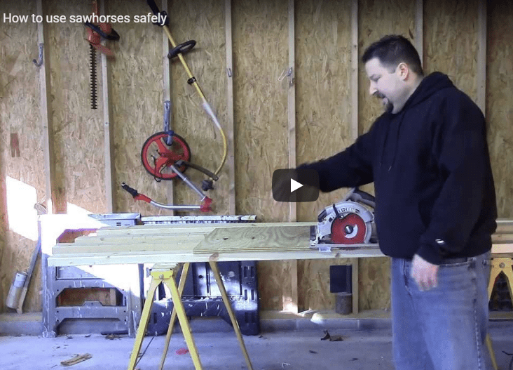 how to use saw horses safely