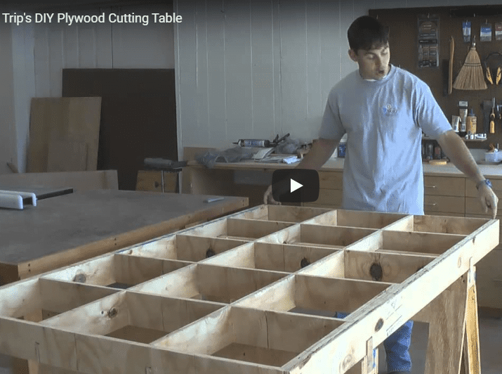 DIY plywood cutting table