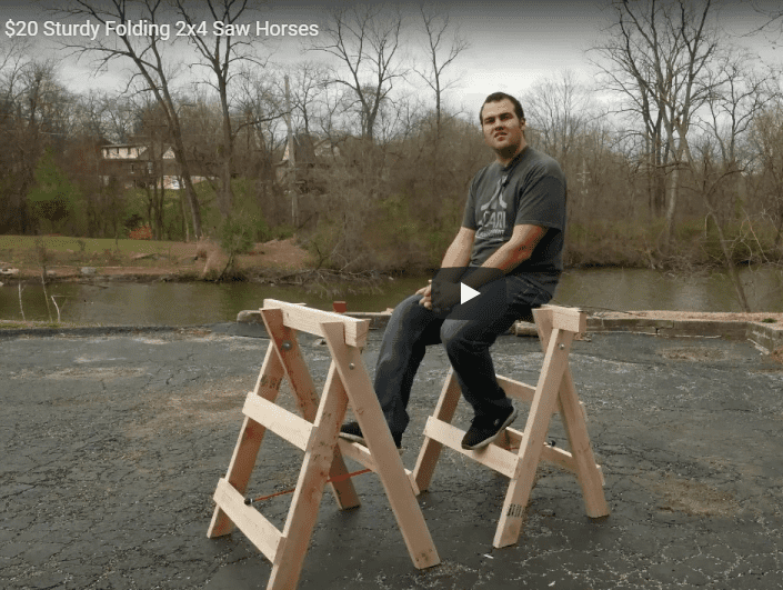 sturdy folding 2x4 saw horses