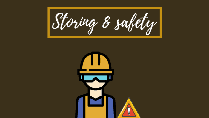 Storing and safety when working with your palm sander